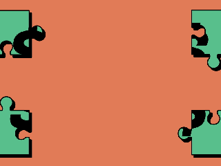 Puzzles pieces forming a dollar sign
